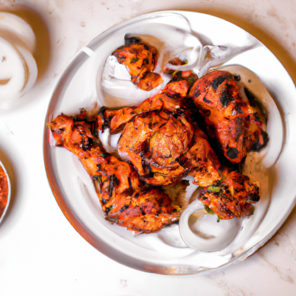 Spicy Tandoori Chicken plated