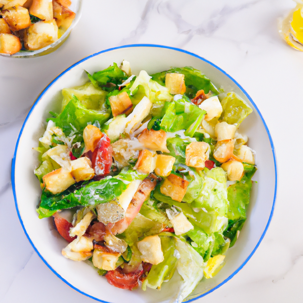 Classic Caesar Salad with a Twist plated