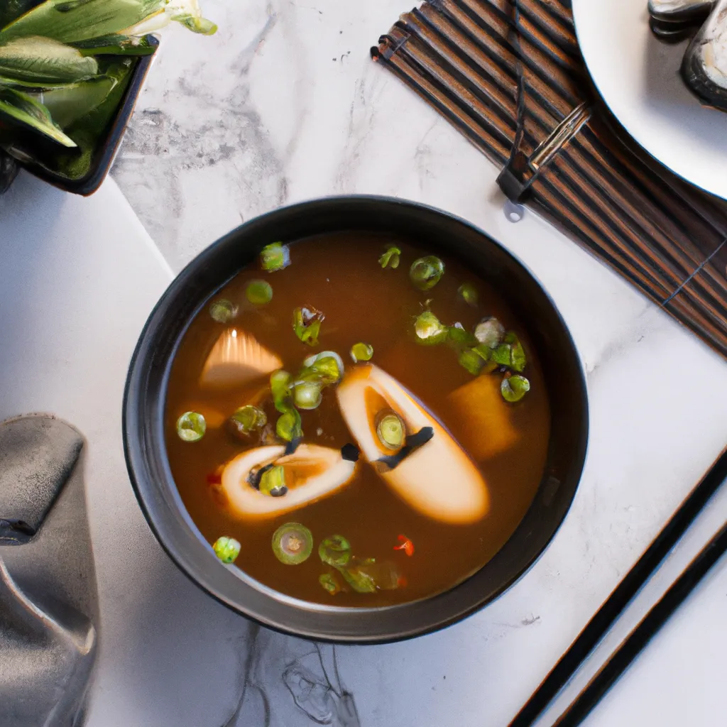 Savory Miso Soup plated