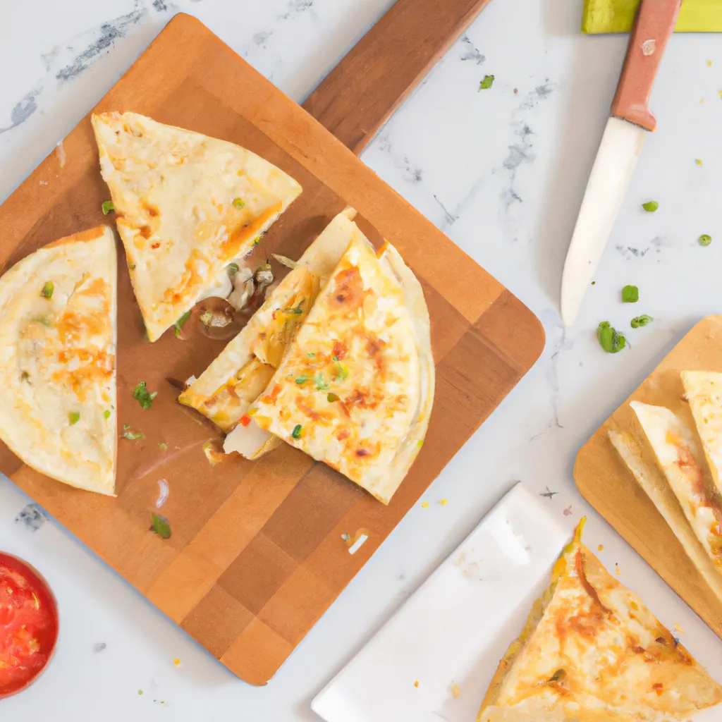 Cheesy and Crunchy Quesadillas plated