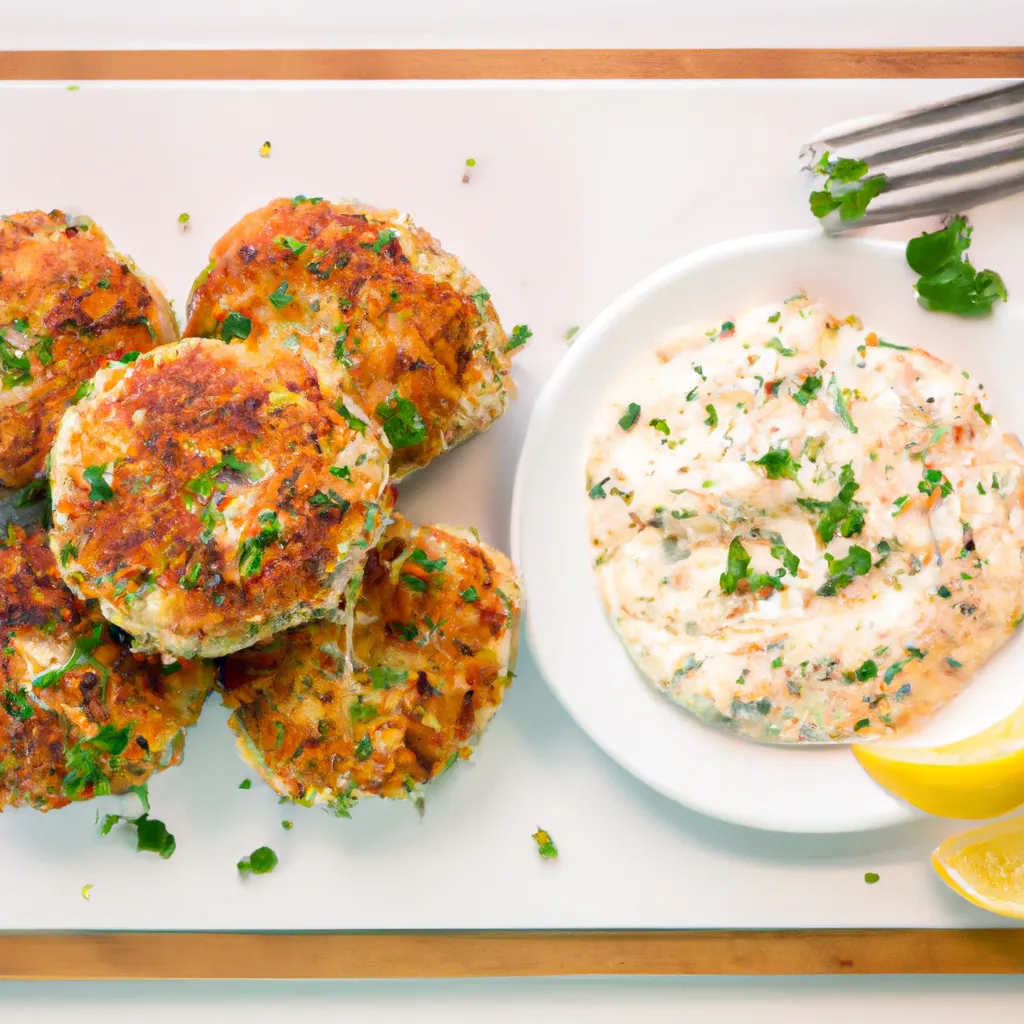 Mouthwatering Crab Cakes with Remoulade plated