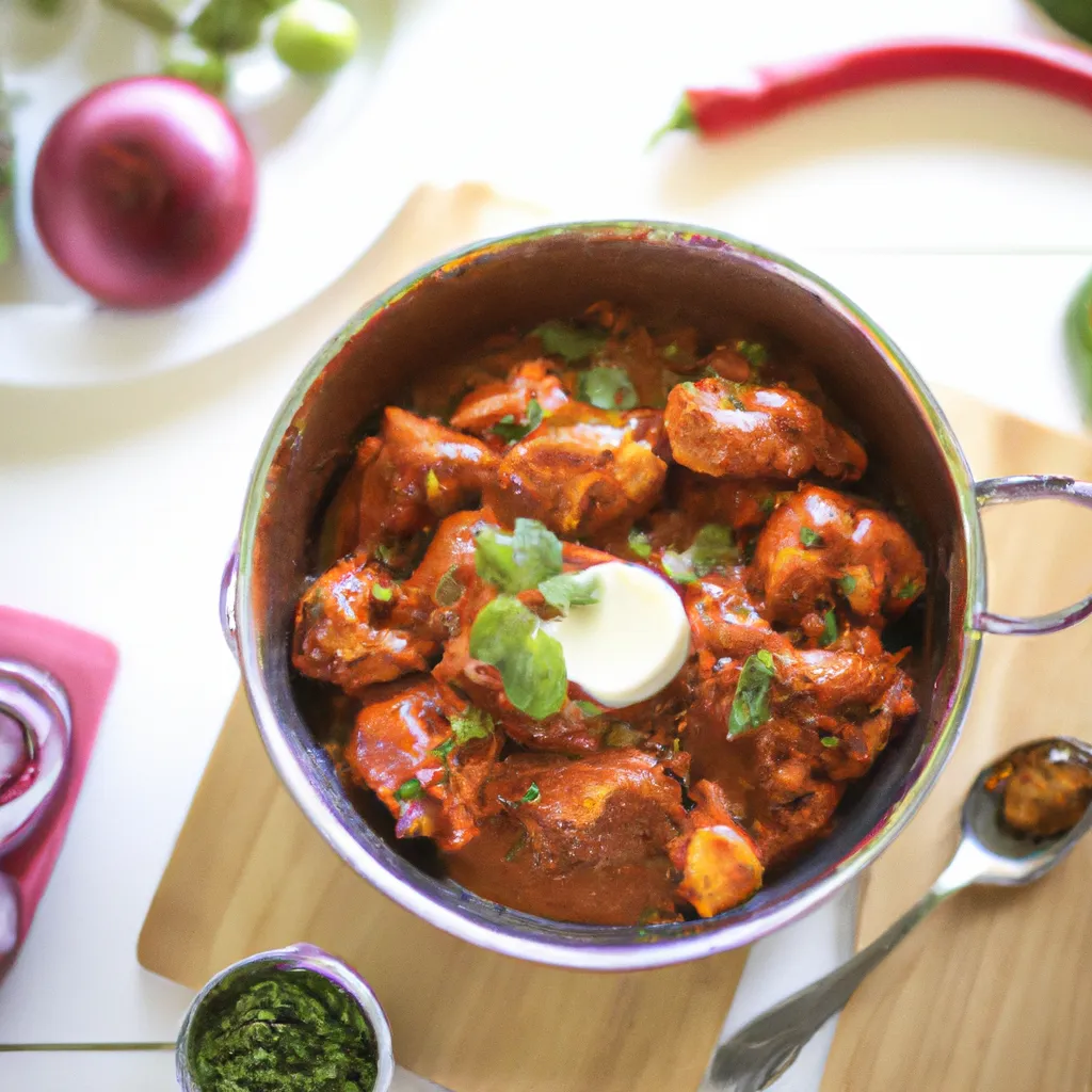 Smoky and Spicy Butter Chicken plated